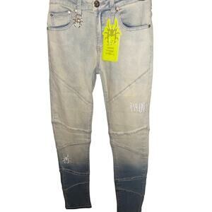 Pain Denim Size 28 Premium Designer With Spiders  MSRP $250